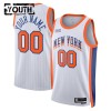 Dres New York Knicks Prilagođeni Nike 2024-25 City Edition Bijela Swingman - Dječji Dres New York Knicks Prilagođeni Nike 2024-25 City Edition Bijela Swingman - Dječji